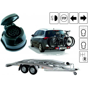 13/8 PIN - Univerzsal E-Satz (mit Steuermodul) für Anhängerkupplungen - ohne Blinküberwachung